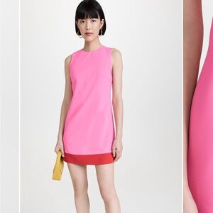 alice + olivia Coley A Line pink mini dress
